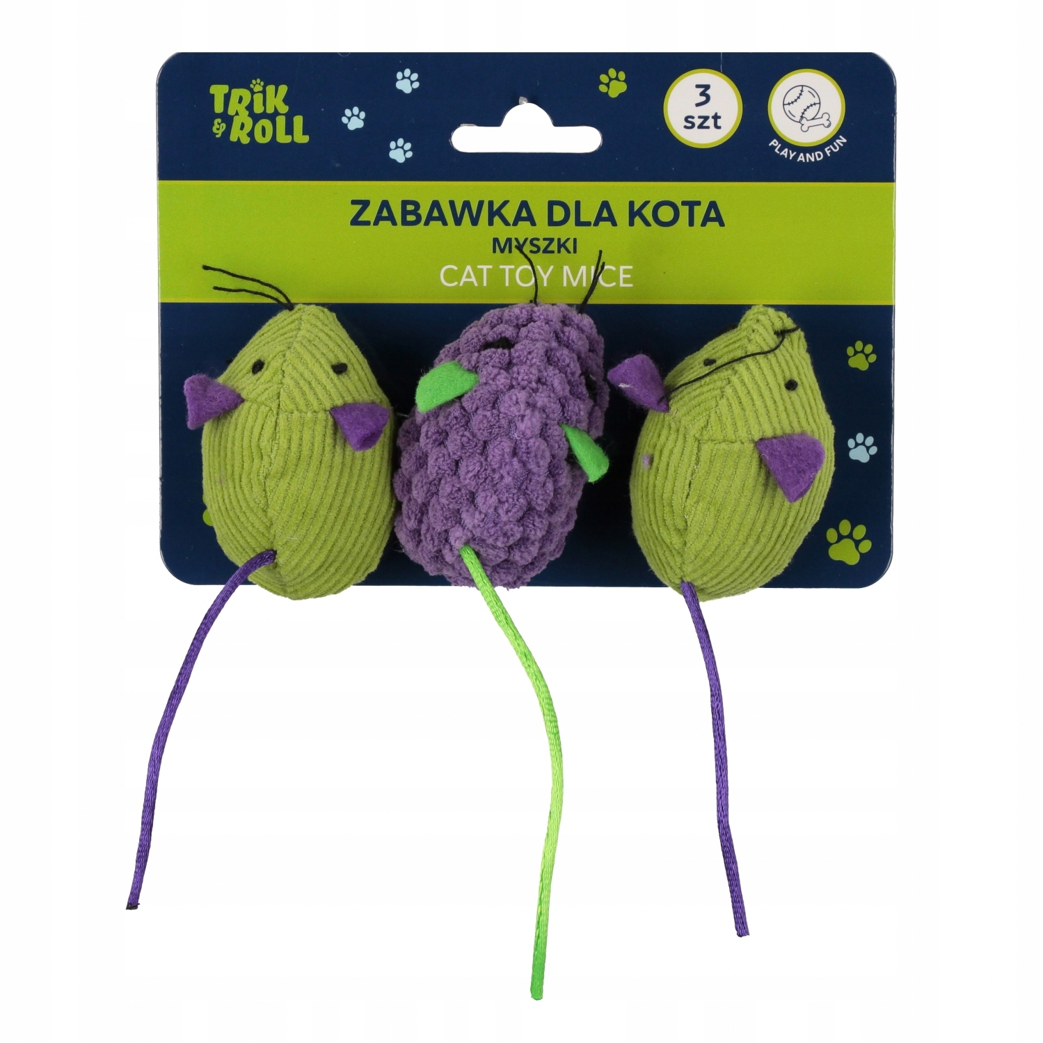 Zabawka dla Kota Myszki 3szt – Idealna rozrywka dla Twojego pupila