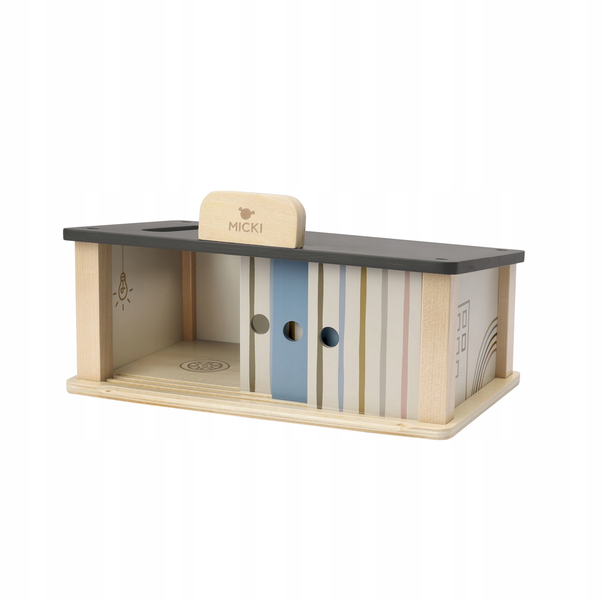 Drewniany garaż zabawka dla dzieci – Kreatywna zabawa z samochodami