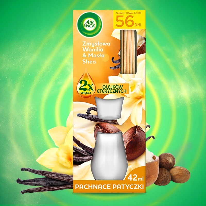 PACHNĄCE ZMYSŁOWA WANILIA & MASŁO SHEA 42ML – Aromatyczna przyjemność w Twoim domu