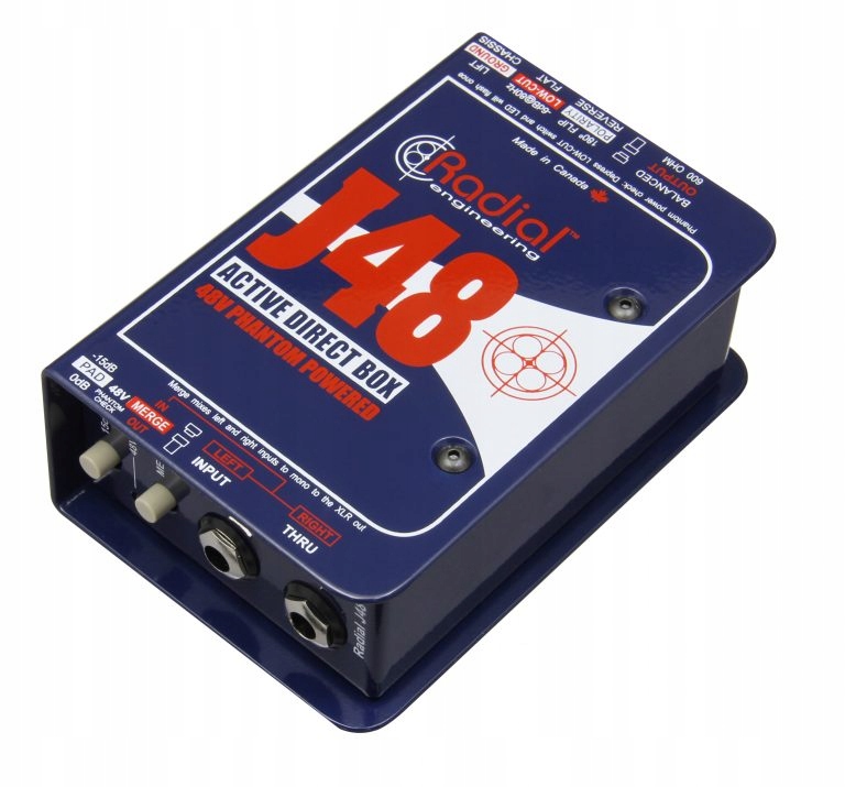 Radial Engineering J48 DI Box – Aktywny DI Box z zasilaniem phantomowym