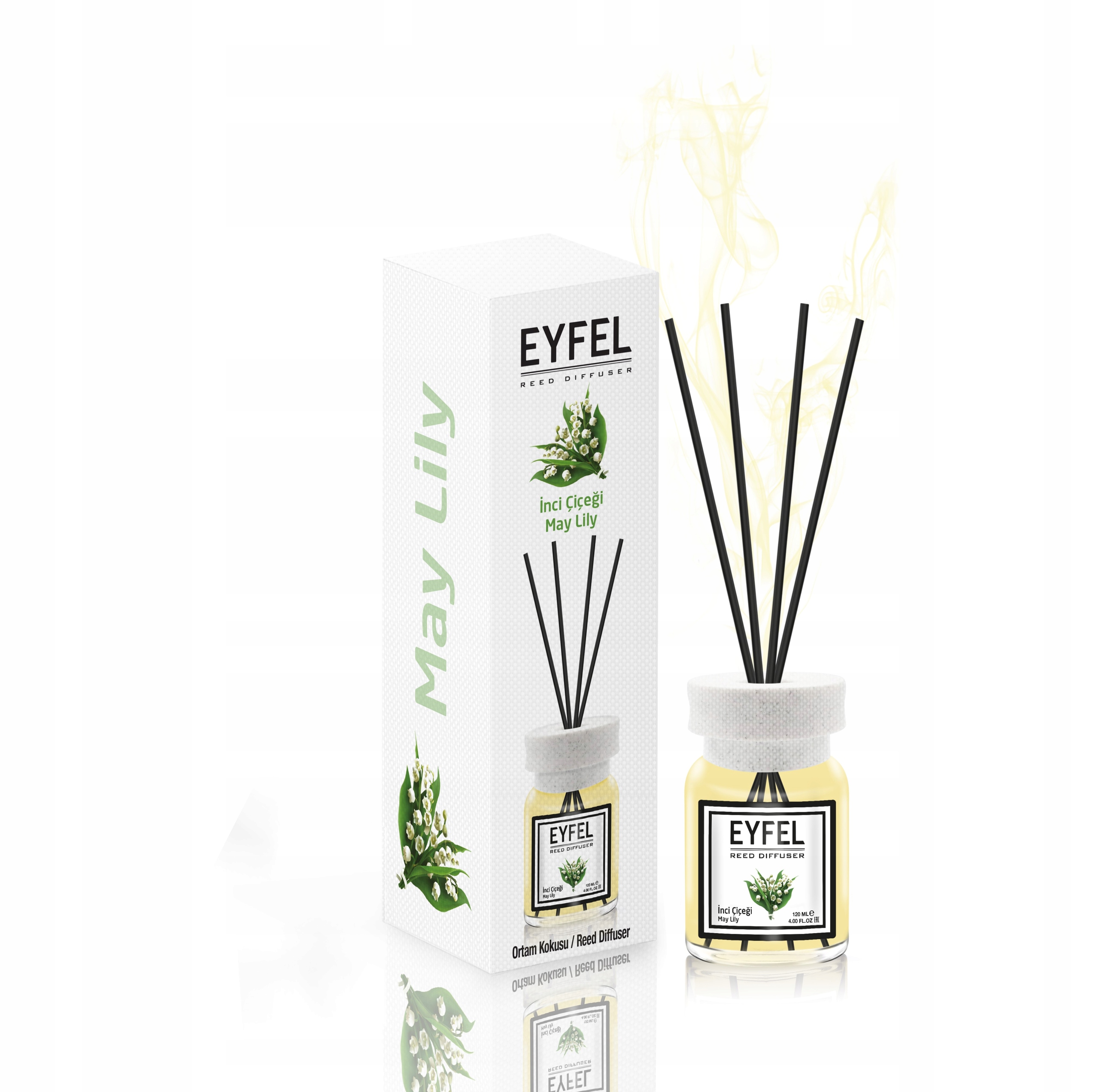 Dyfuzor zapachowy z patyczkami Konwalia 120ml – Elegancja i świeżość w Twoim wnętrzu