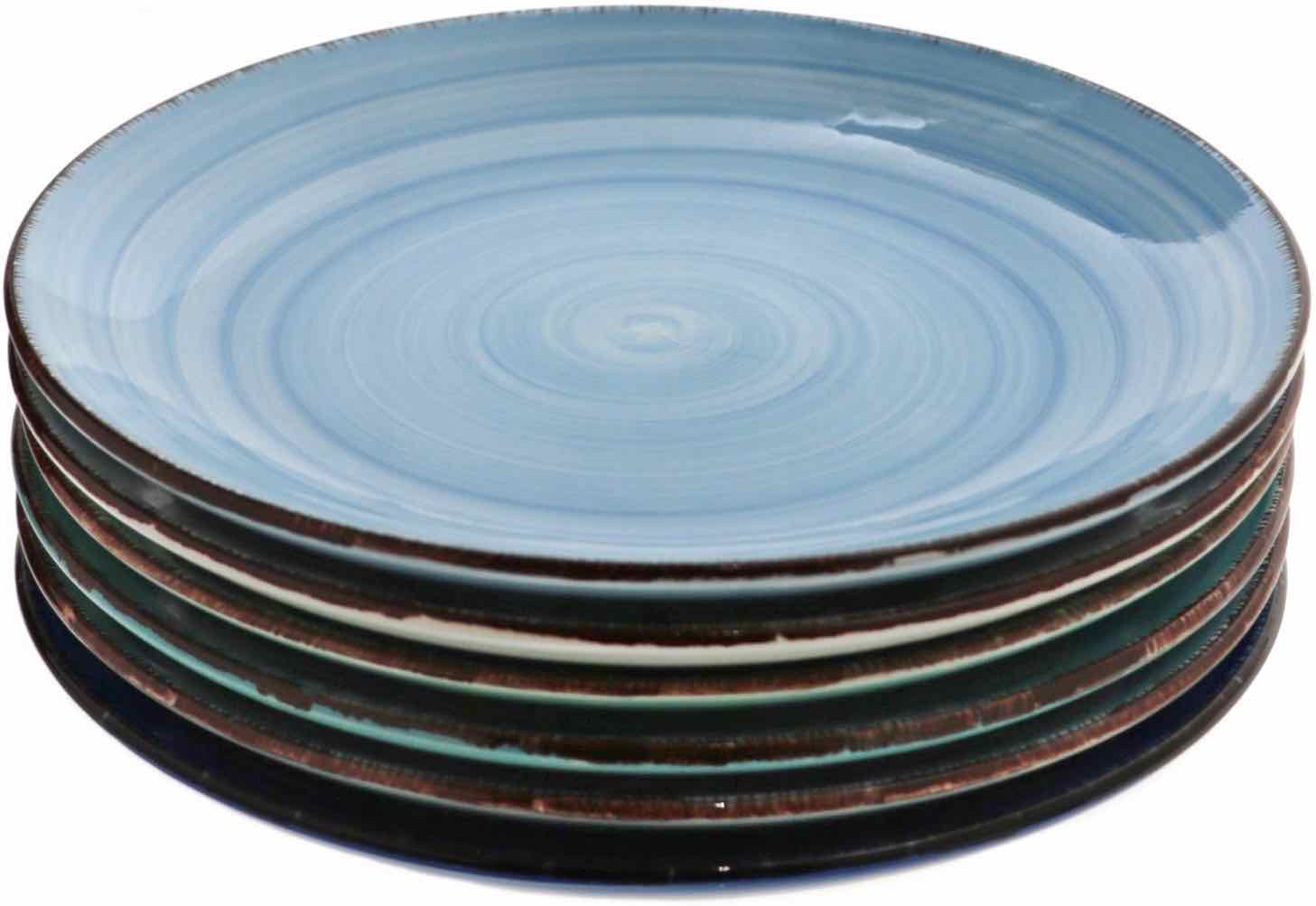 Zestaw 6 ceramicznych talerzy deserowych 19 cm