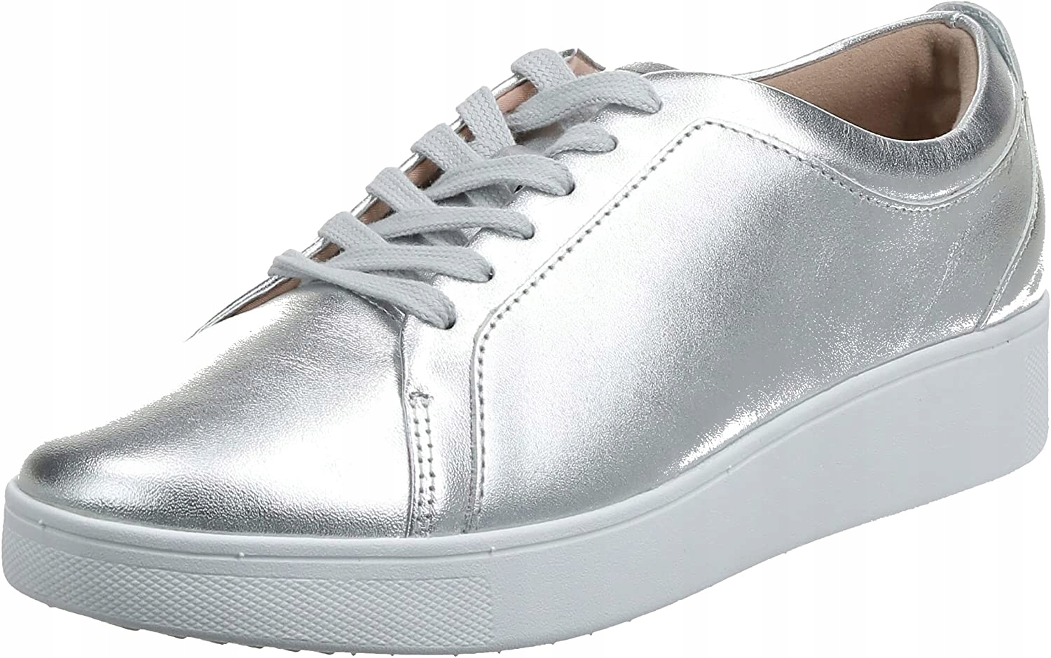 FitFlop Rally Sneakers X22-011 – Eleganckie srebrne sneakersy dla kobiet