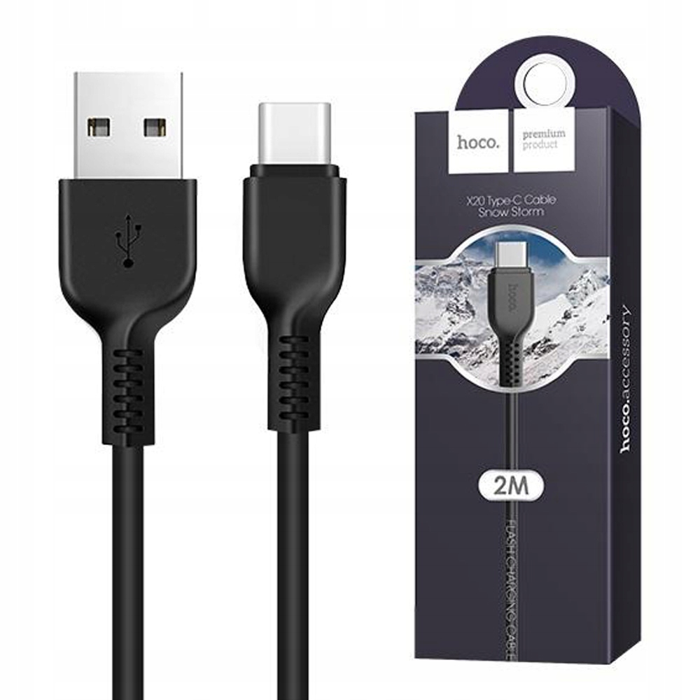 Kabel USB Hoco X20 3.1A 2m USB - USB-C – Wydajność i wygoda