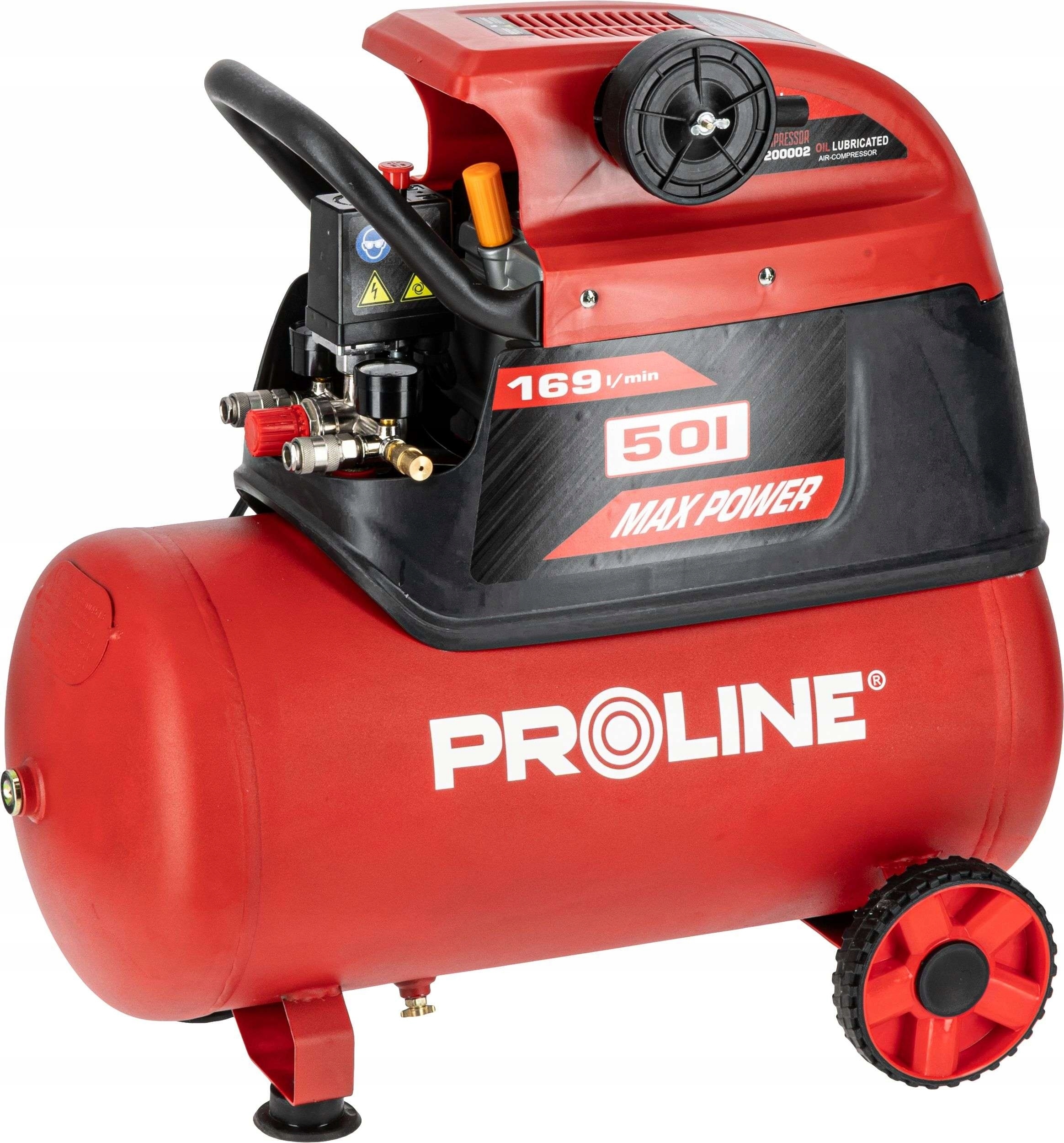 Kompresor olejowy 50L, 1500W/2KM, 8BAR, 169L/MIN PROLINE – Wydajność i niezawodność w każdym warsztacie