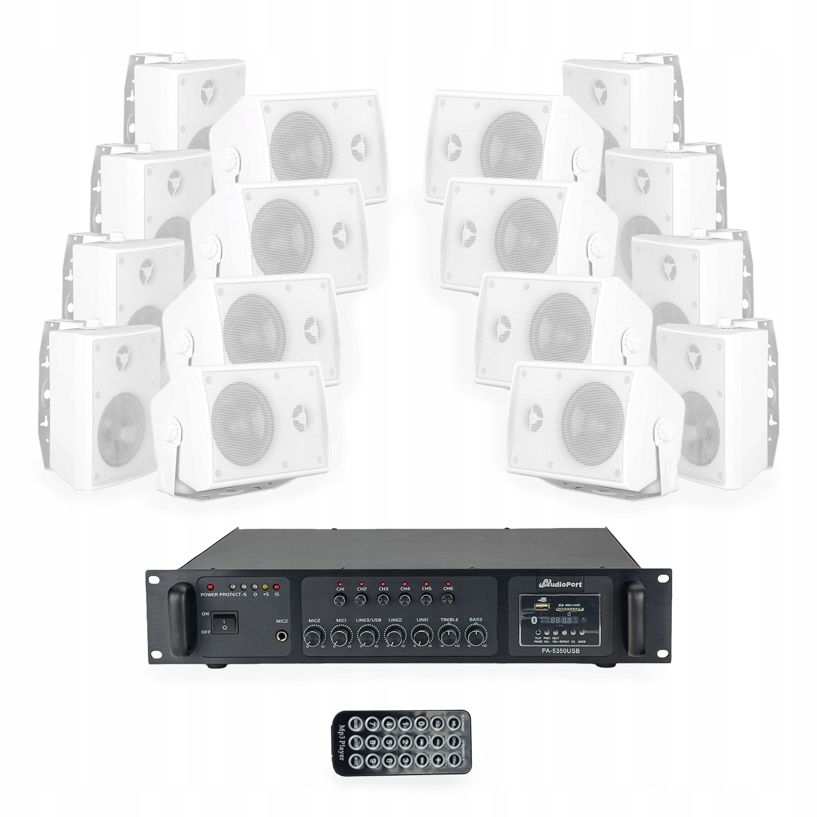 Wzmacniacz audio 350W/100V PA-5350 Audioport – Profesjonalne nagłośnienie dla Twojego obiektu