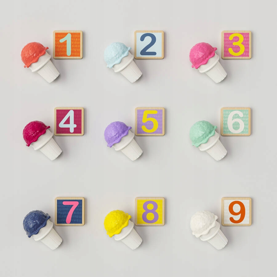 Akcesoria do zabawy – Pieniądze, menu i kolorowe gałki lodów