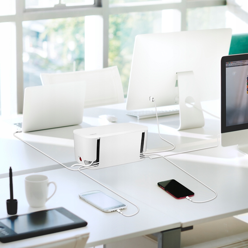 Listwa zasilająca LogiLink Kabelbox m. 5-fach-Steckdosenleiste USB/Schuko – Idealne rozwiązanie dla Twojego biurka