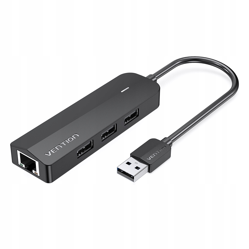 Hub USB 2.0 z 3 portami i adapterem Ethernet 100m Vention CHPBB – Twoje wszechstronne rozwiązanie