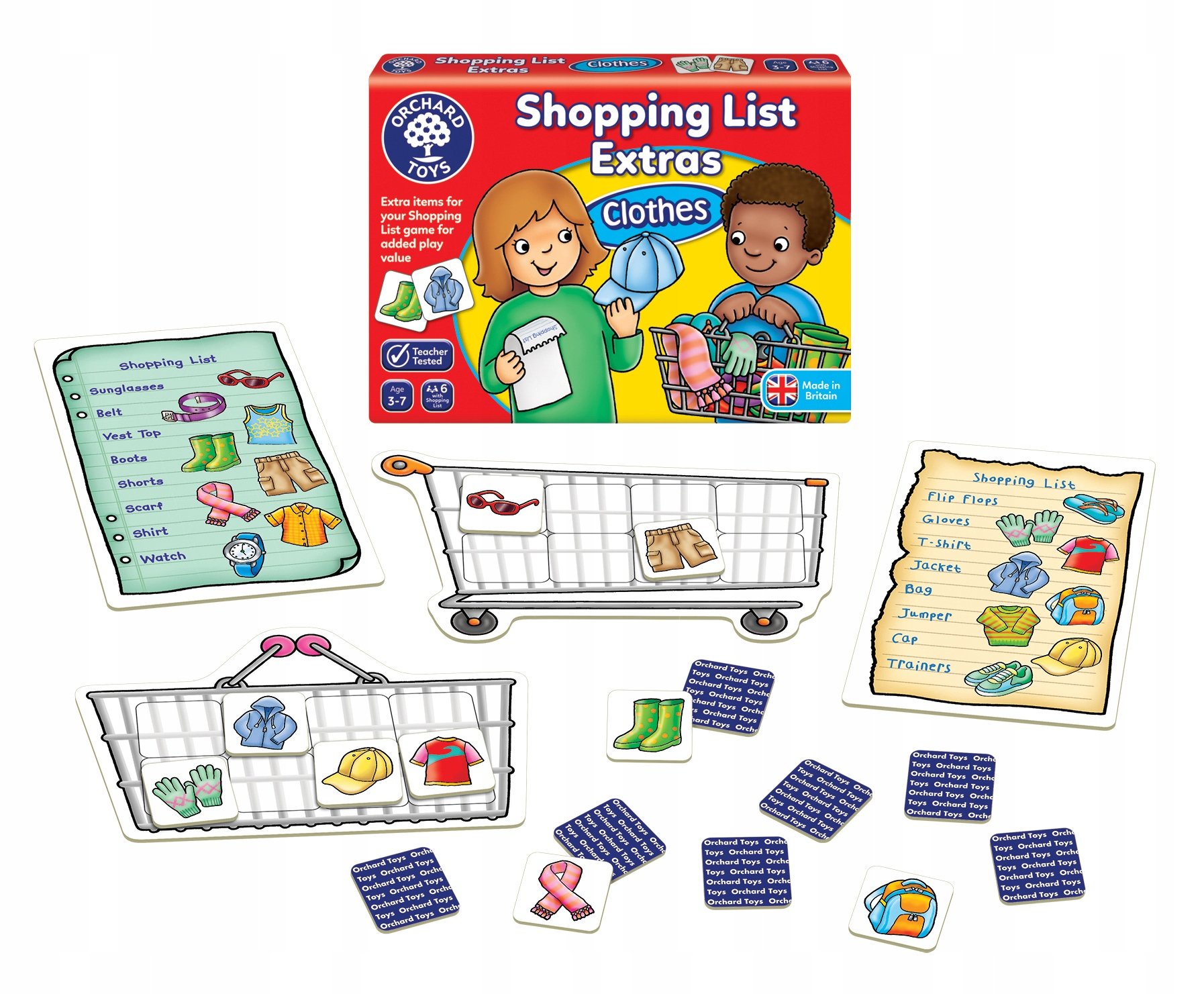 UBRANIA lista zakupów - dodatek do gry Orchard Toys