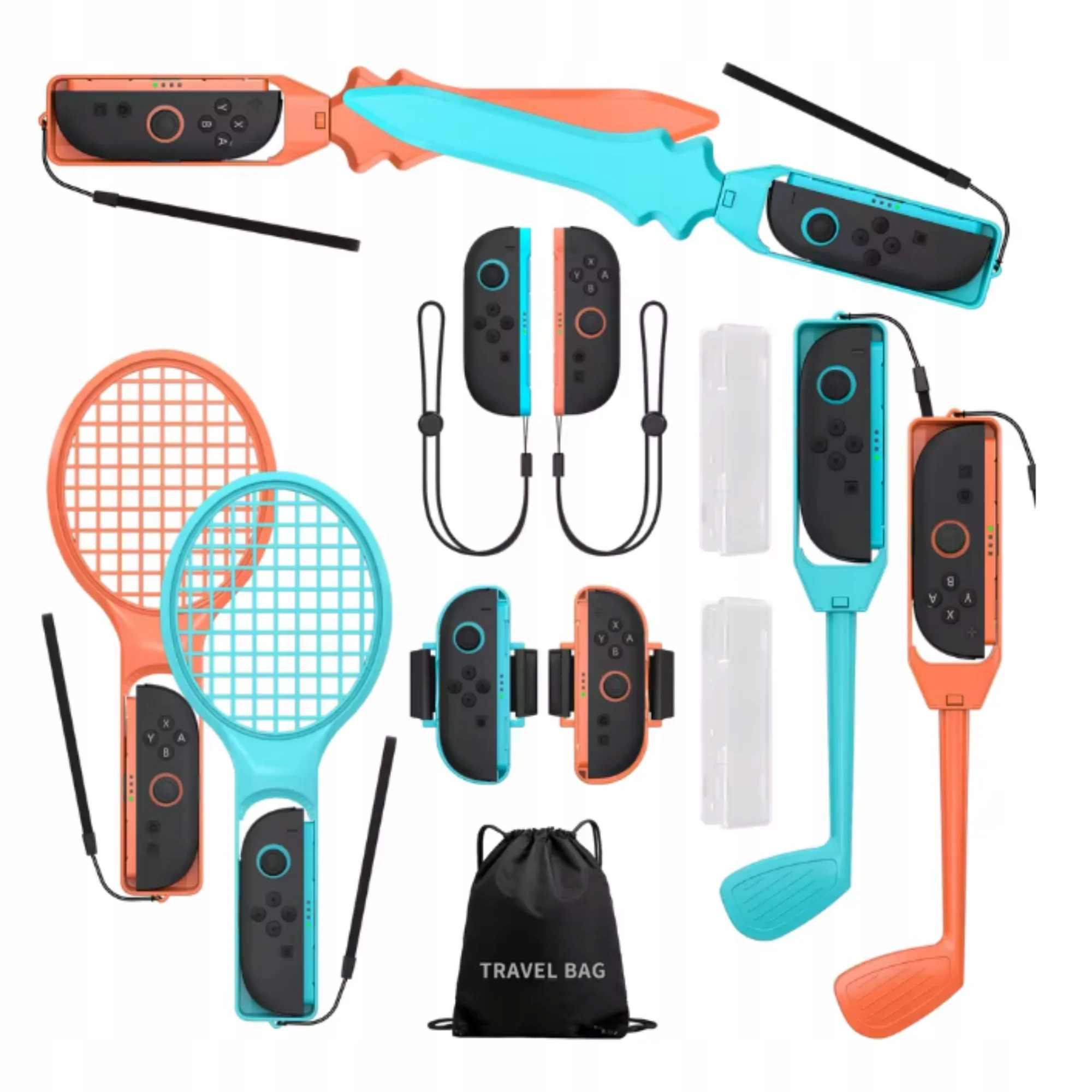 Kompletne wyposażenie do golfu, tenisa i chambara