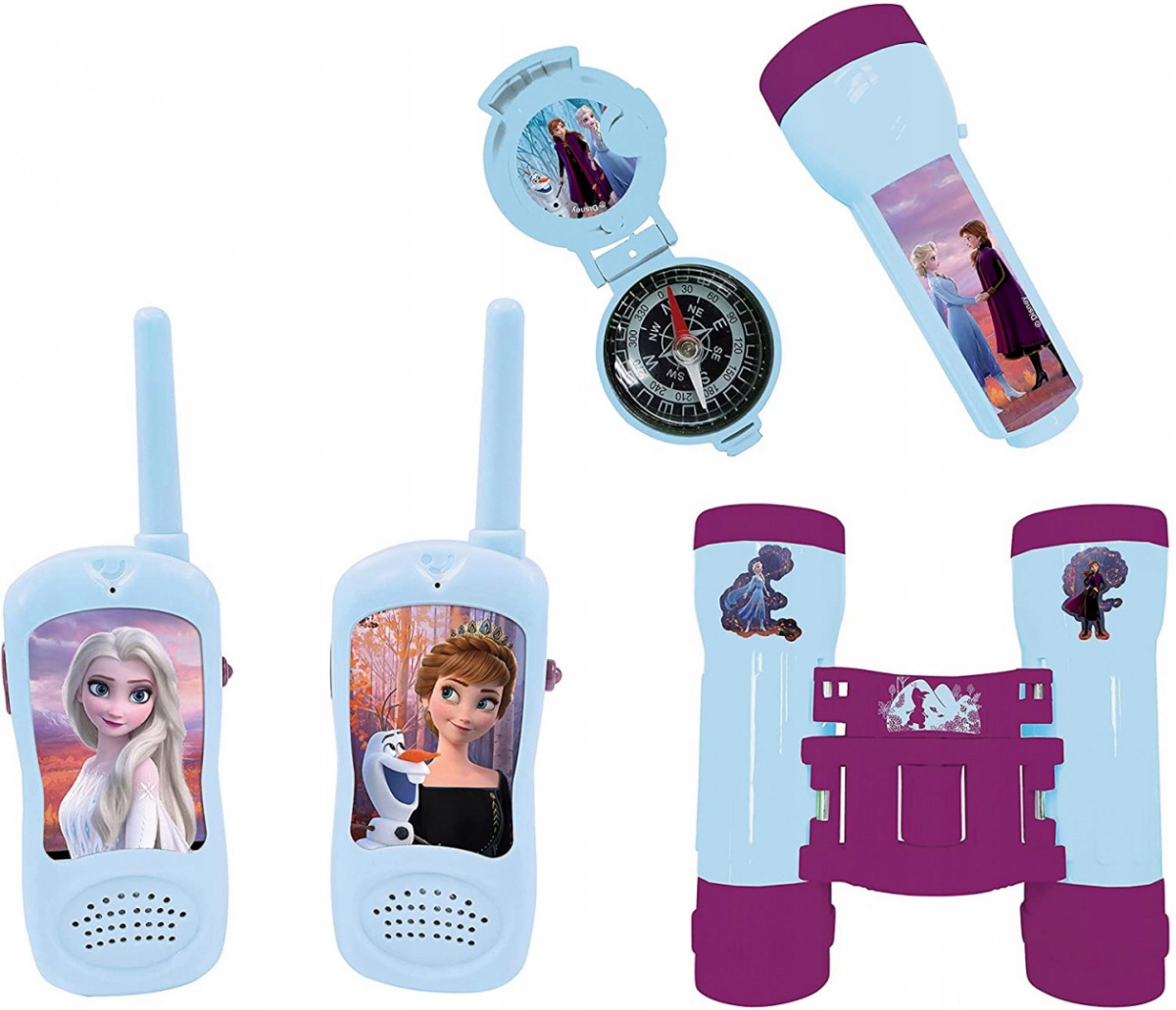 FROZEN WALKIE-TALKIE KOMPAS LORNETKA LATARKA – Przygoda z Krainą Lodu