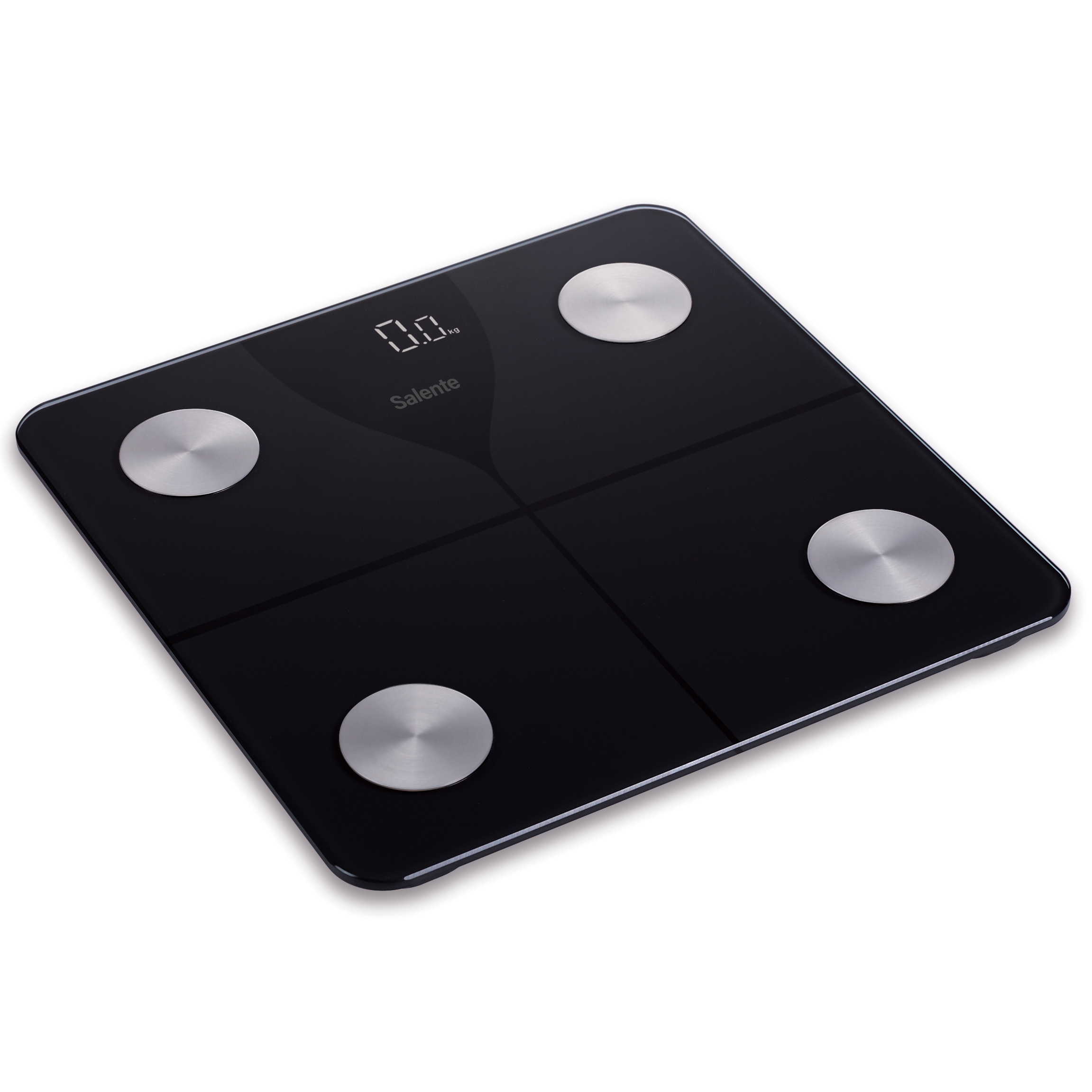 Salente SlimFit – Osobista diagnostyczna waga fitness Bluetooth w kolorze czarnym