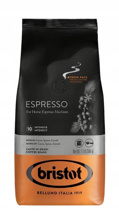 Kawa ziarnista Bristot Espresso 500 g – Włoska tradycja w każdej filiżance