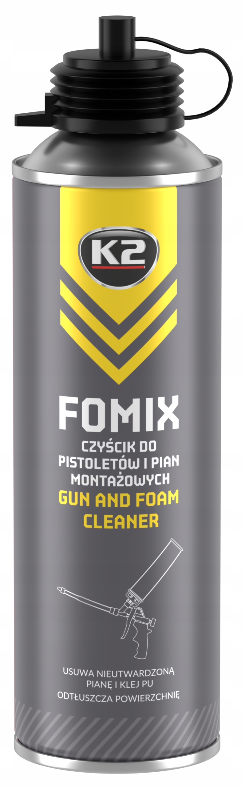 K2 FOMIX 500 ML – Profesjonalny czyścik do pistoletów do piany montażowej