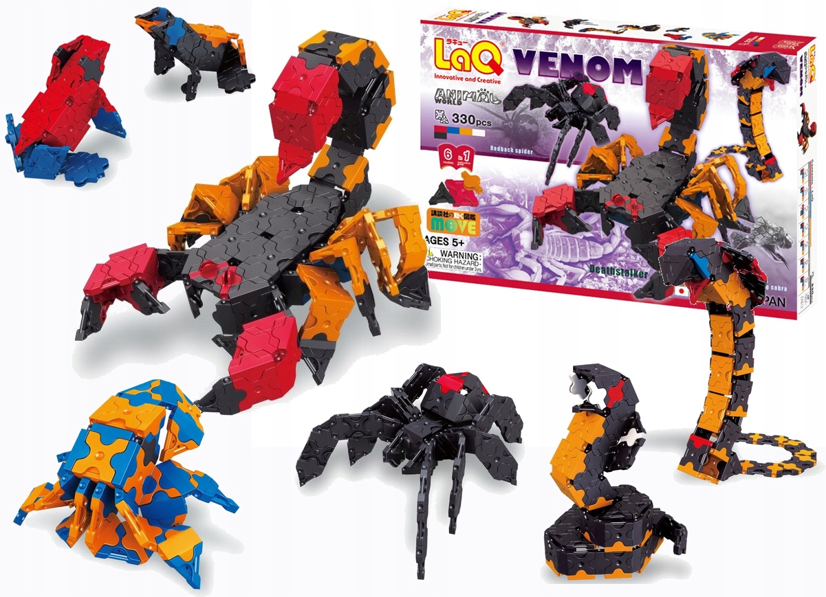 Klocki edukacyjne Venom – Odkryj fascynujący świat pajęków i skorpionów