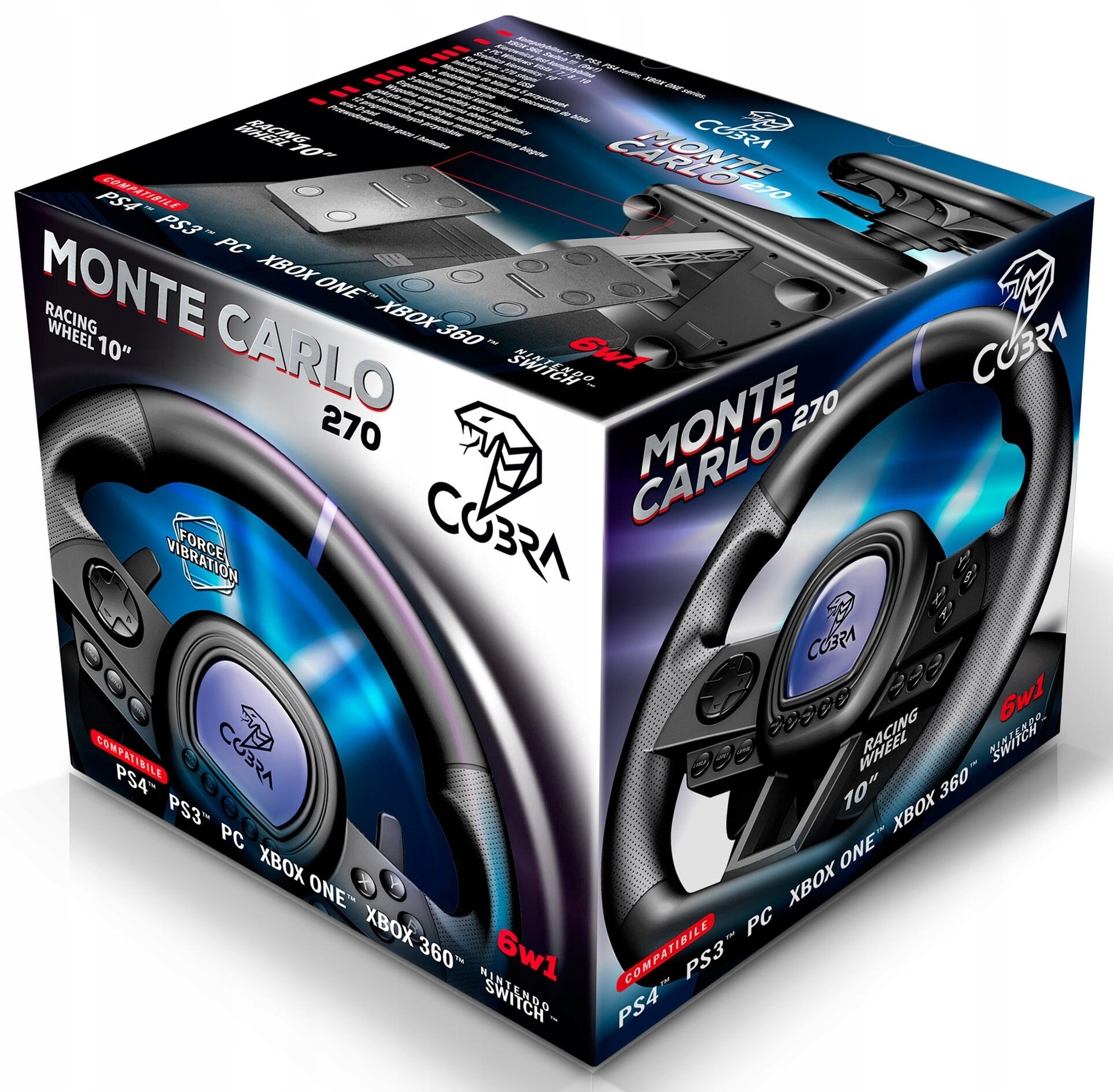 Kierownica gamingowa Cobra Monte Carlo 270 – Twoje idealne wsparcie w wyścigach