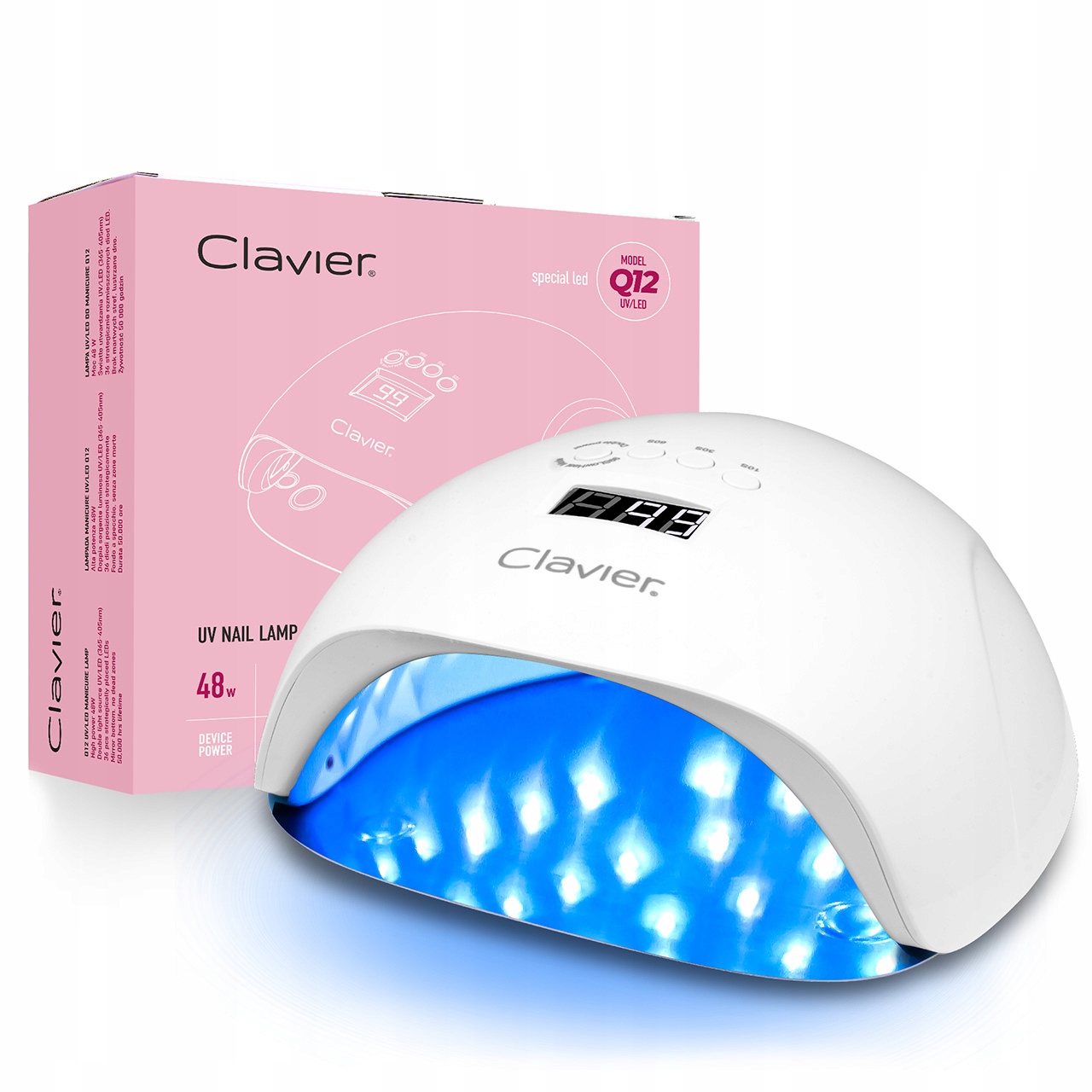 CLAVIER_Q12 UV Lampa do Paznokci – Nowoczesne Utwardzanie w Twoim Domu
