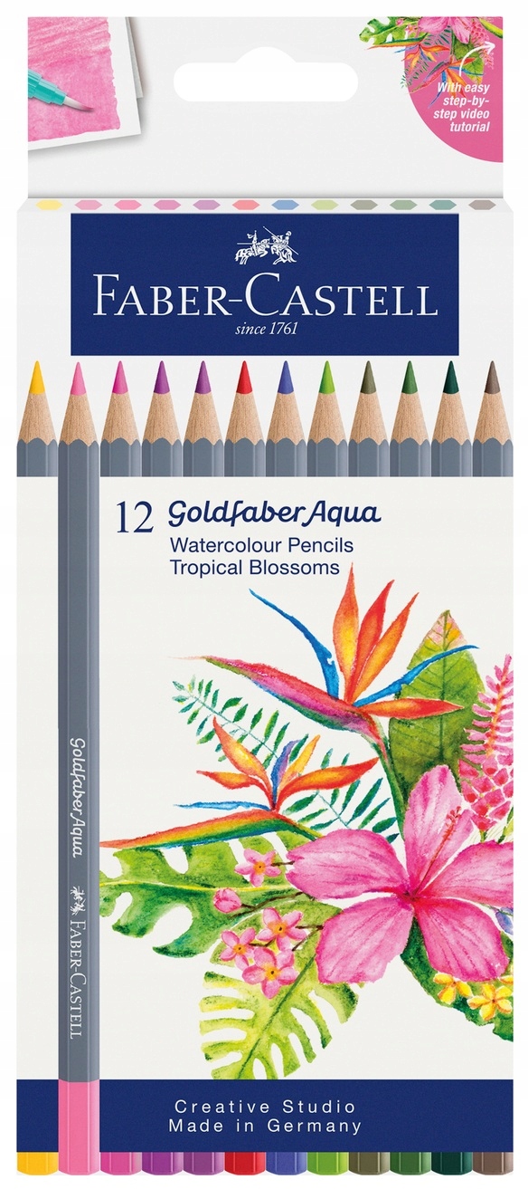 Kredki akwarelowe Goldfaber Aqua 12 kolorów – Kreatywność w Twoich rękach
