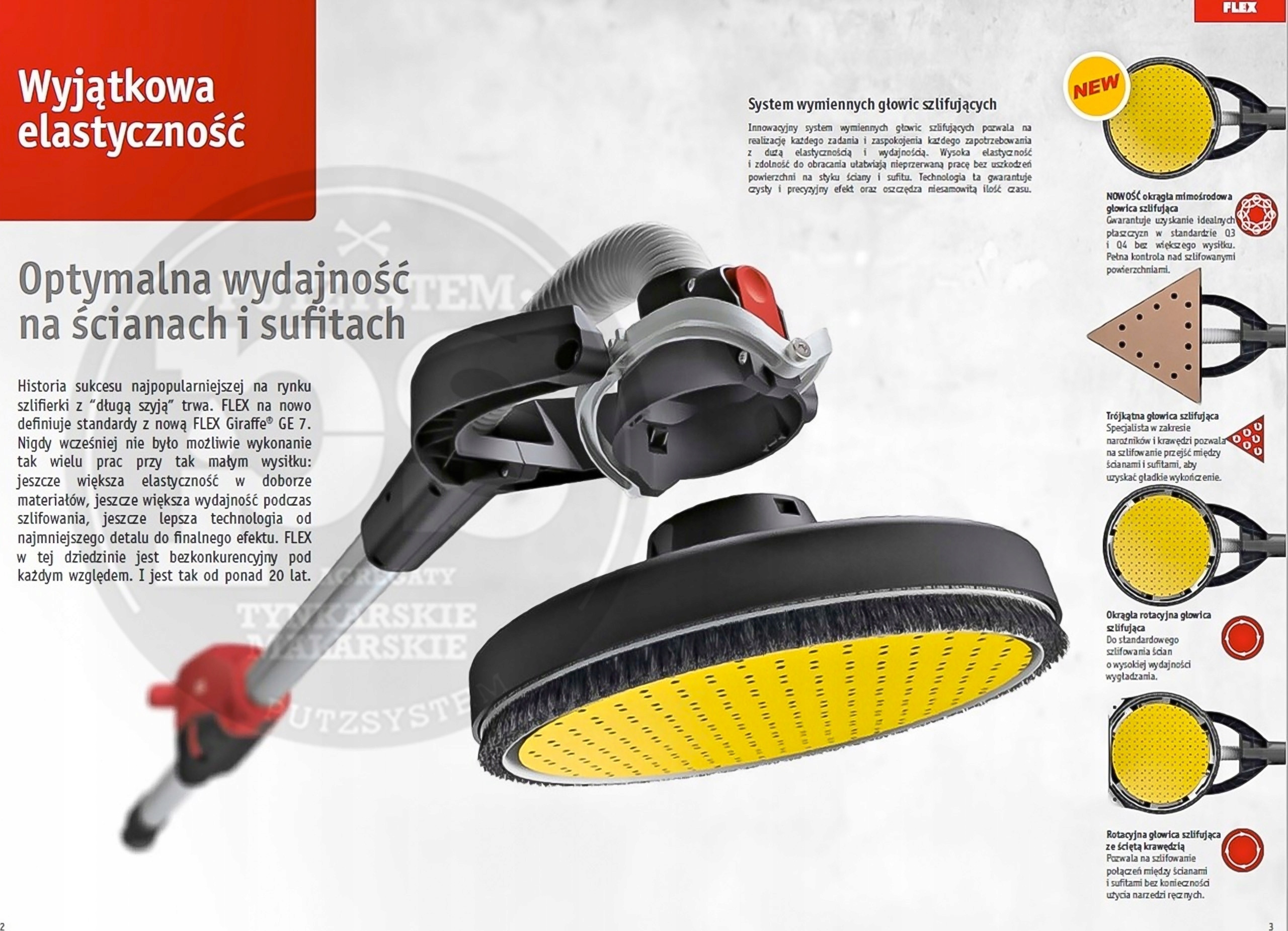 Ergonomiczny design i łatwość obsługi – Idealna do szlifowania sufitów i ścian