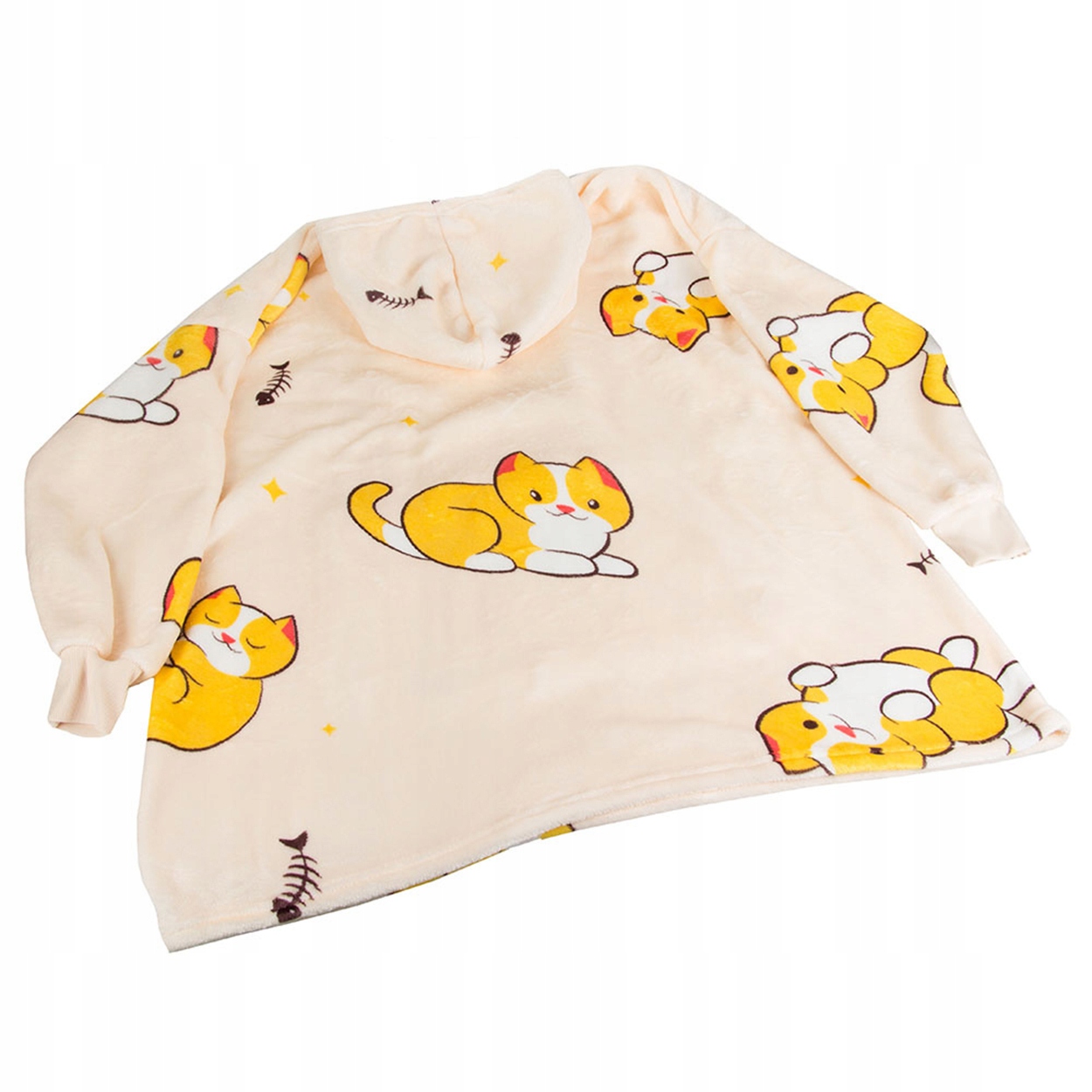 Bluza Koc OVERSIZE XXL 2w1 Gruba Futrzak Miękka z Kapturem – Komfort i Styl w Jednym