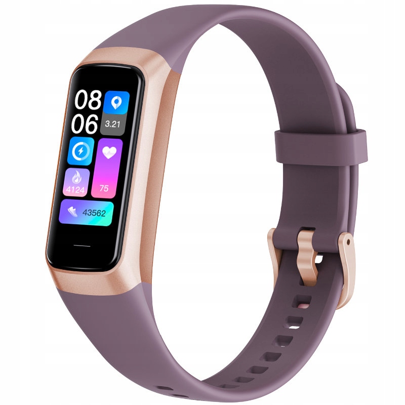 Smartband Damski RUBICON RNCF05 Rose Gold/Berry – Elegancja i nowoczesność na nadgarstku