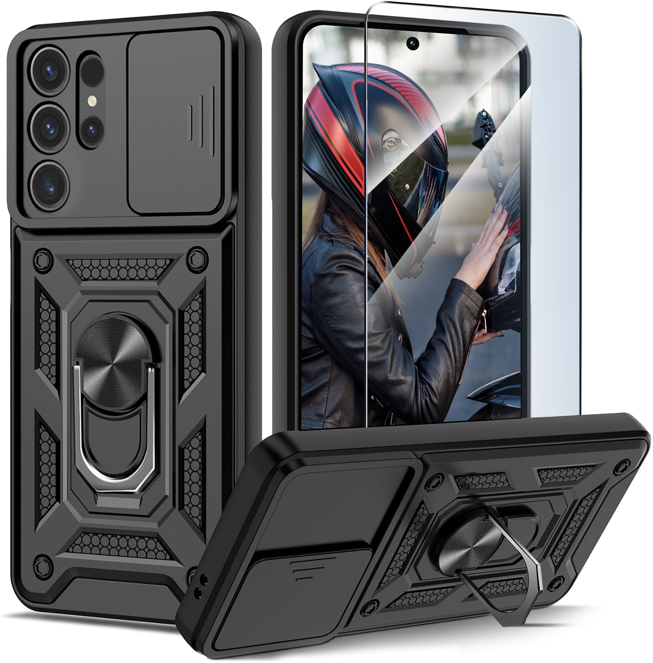 Etui Pancerne Slide Ring do Samsung Galaxy S25 Ultra – Ochrona i funkcjonalność w jednym