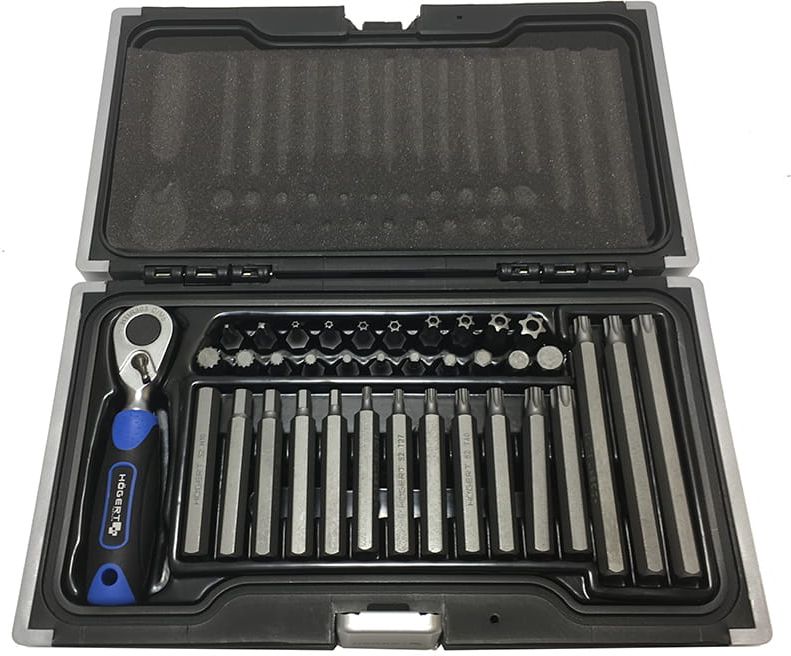 Zestaw końcówek wkrętakowych 10 mm z grzechotką Hogert HT1R466