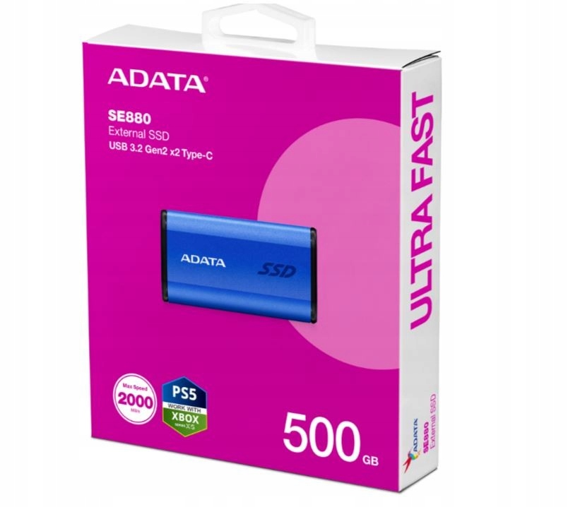 Adata Dysk zewnętrzny SSD SE880 500GB – Szybkość i mobilność w jednym