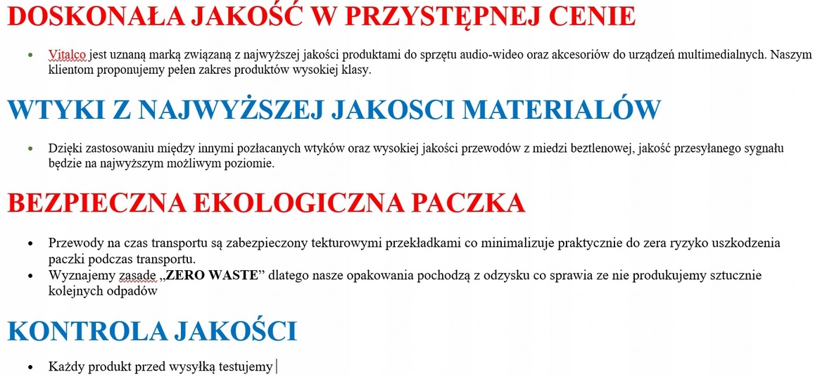 Ekologiczne opakowanie i kontrola jakości