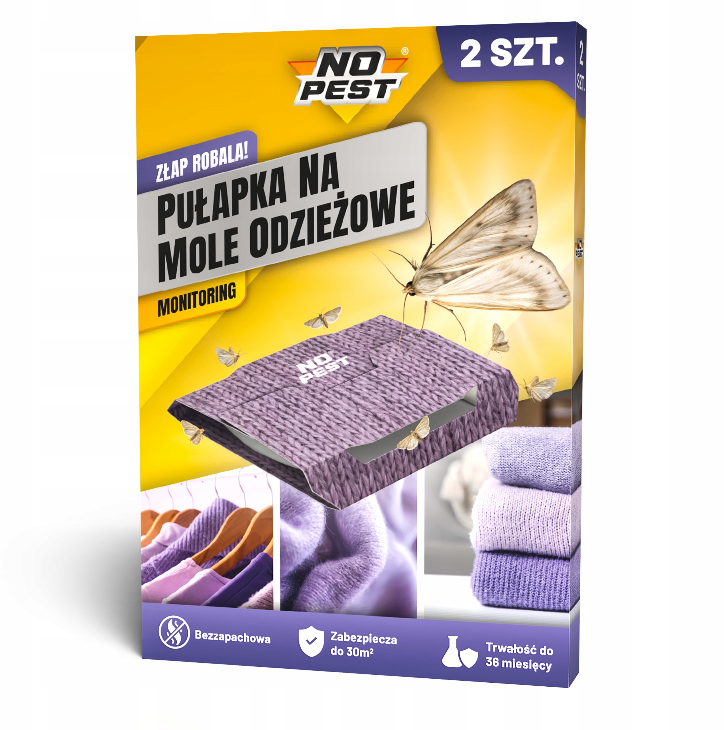 Dyskretne i bezzapachowe rozwiązanie do monitorowania obecności moli