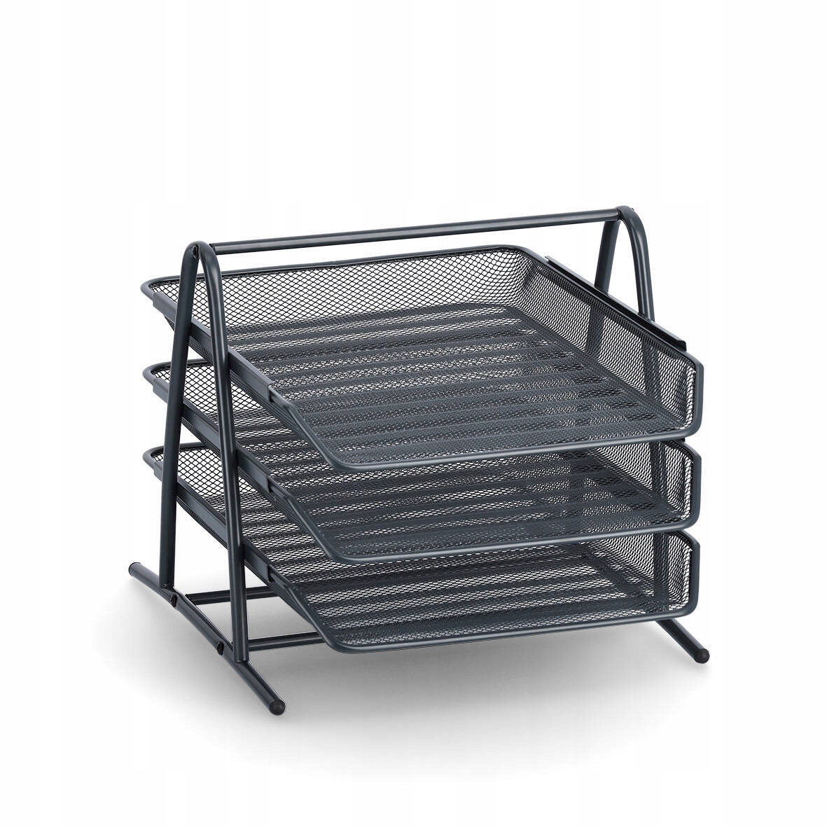 Zeller Piętrowa tacka na dokumenty z papierowej siatki – Idealne rozwiązanie dla biura