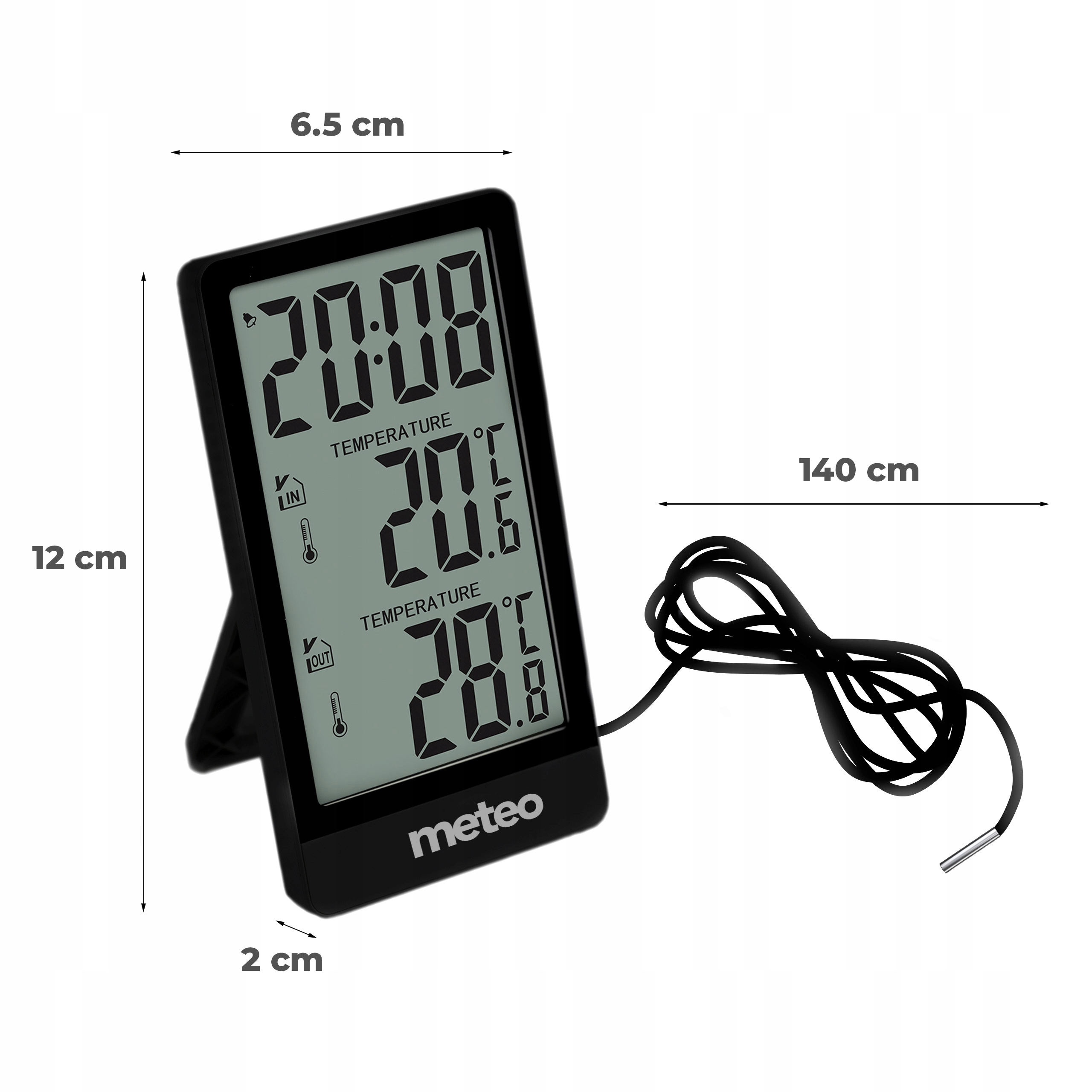 Zewnętrzny czujnik z przewodem o długości 140 cm