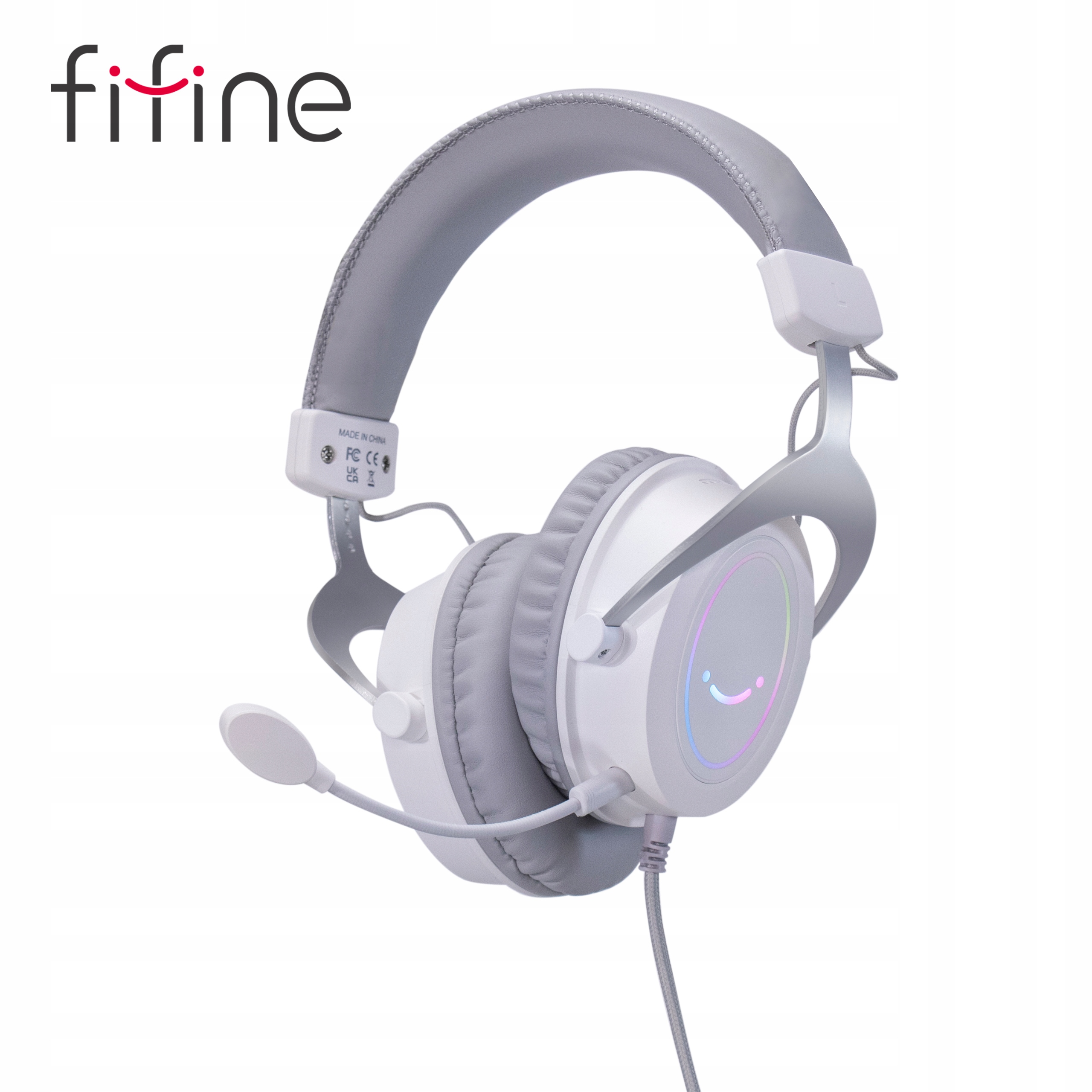 Słuchawki gamingowe FIFINE H3W AmpliGame RGB z mikrogonem studyjne nauszne – Doskonałe do gier