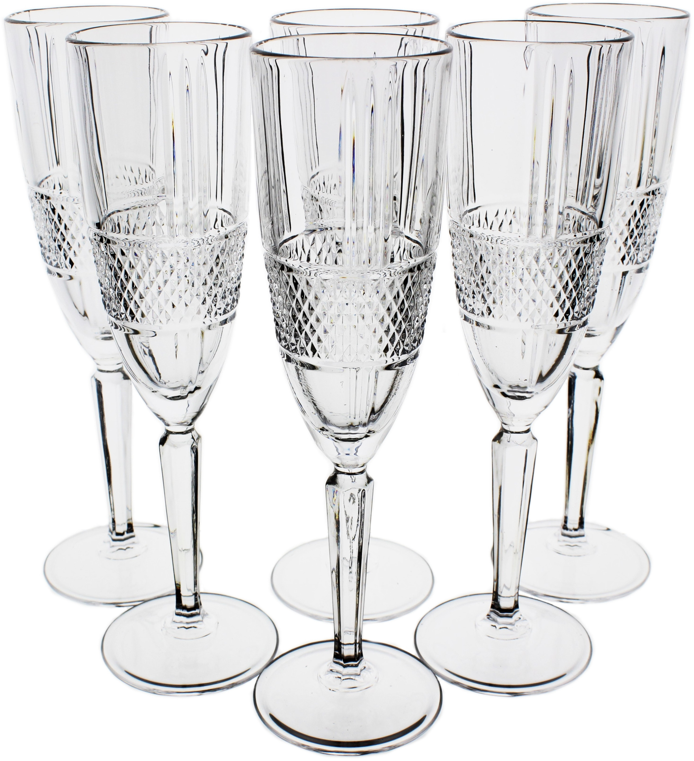 Kryształowe Kieliszki do Szampana 190 ml RCR Brillante - 6 sztuk