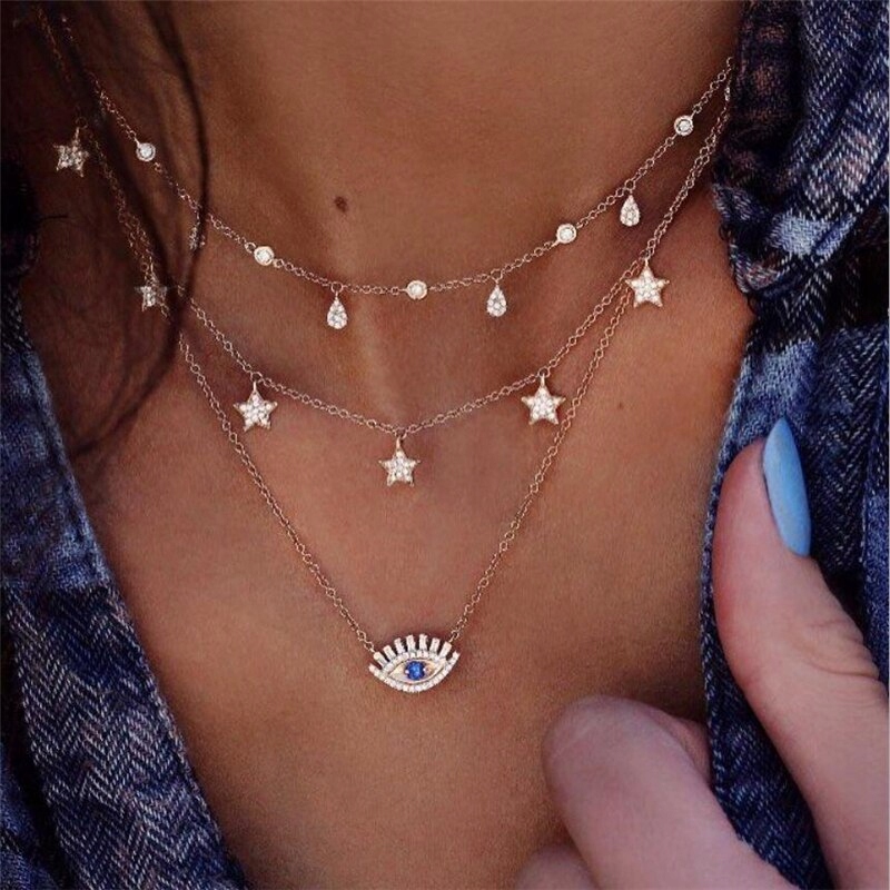 NASZYJNIK CHOKER CELEBRYTKA DŁUGA BOHO SREBRNY 55 – Elegancja i styl w jednym