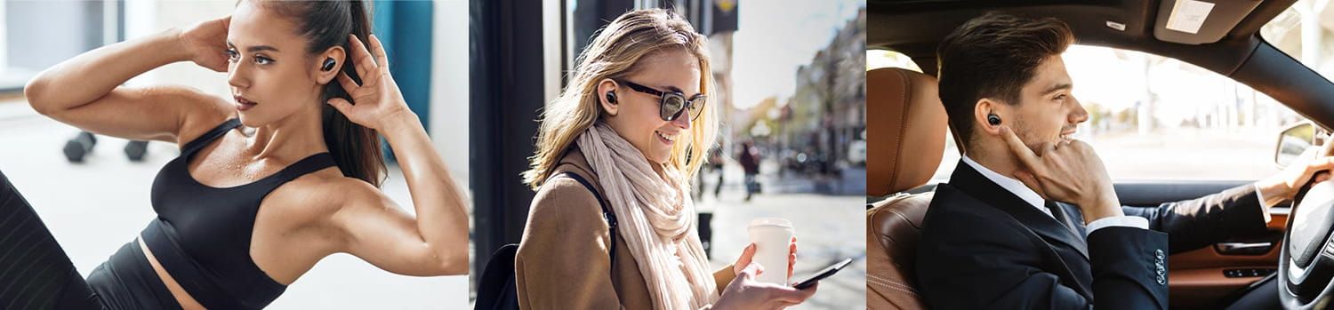 Słuchawki douszne bezprzewodowe bluetooth