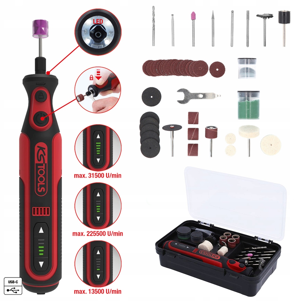 eMonster Zestaw Akumulatorowych Narzędzi Frezarskich KS Tools – Doskonałe Narzędzie dla Majsterkowiczów