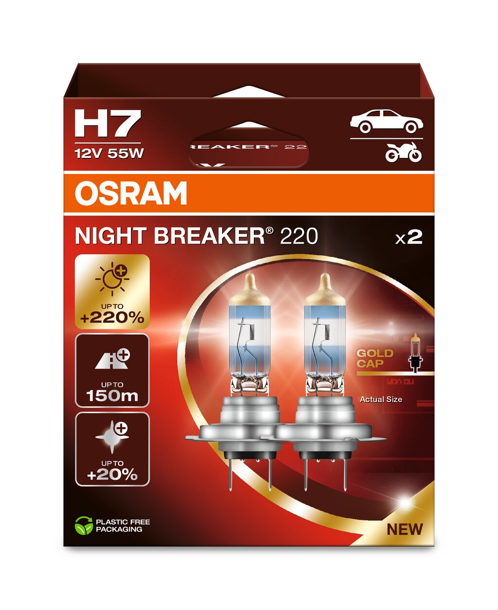 Osram NIGHT BREAKER 220 H7 – Najjaśniejsze żarówki halogenowe na rynku