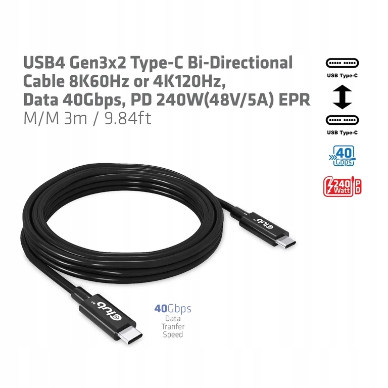 Maksymalna szybkość przesyłania danych 40000 Mbit/s