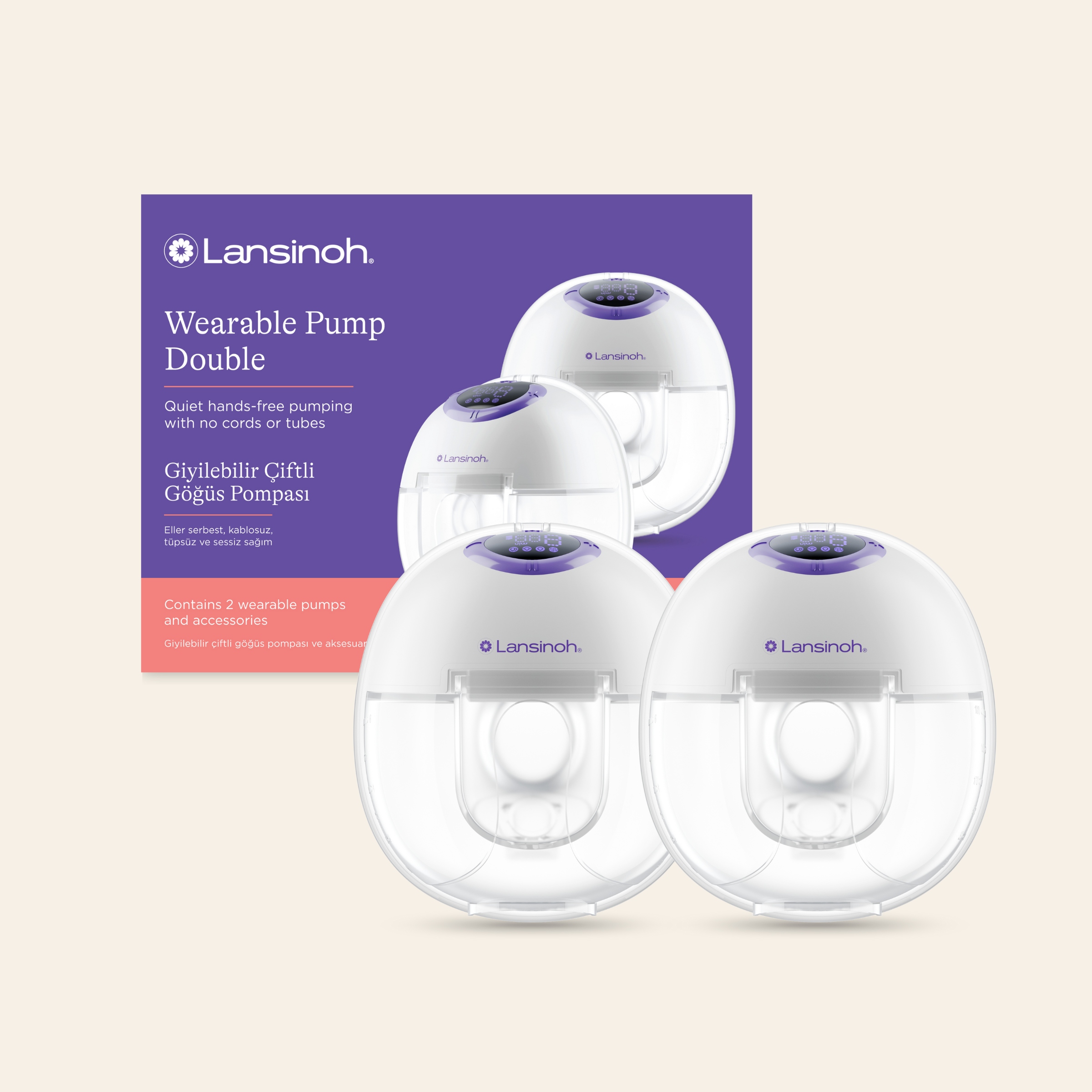Lansinoh Laktator Podwójny Hands-free Bezprzewodowy Cichy Akumulator – Komfort i wygoda dla mam
