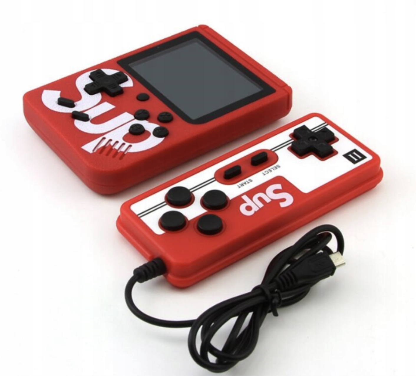 Konsola Retro Mini 400 Gier, przenośna + PAD dla dwóch graczy – Odkryj radość z gier retro