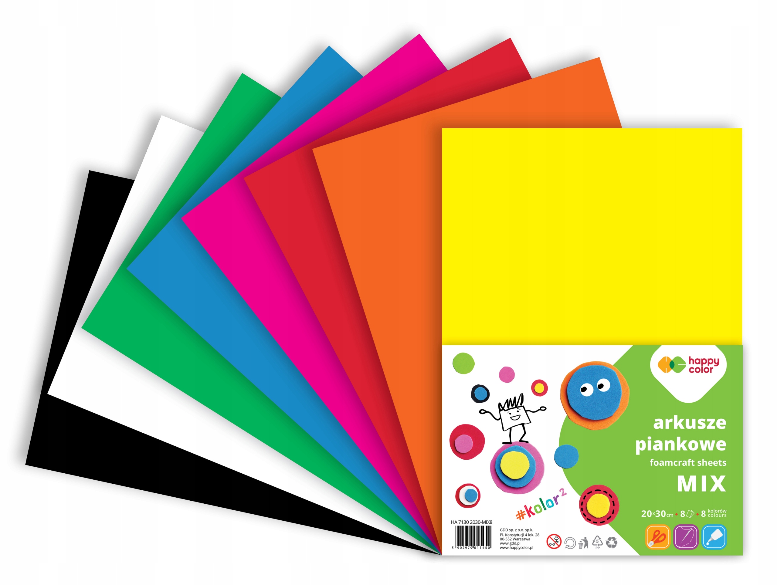 Happy Color Arkusze Piankowe Mix A4 – Kreatywność w Twoich Rękach
