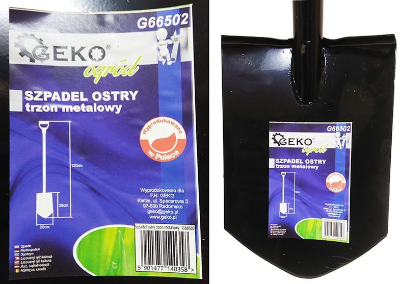 Szpadel Geko G66502 zdjęcie nalepki znamionowej