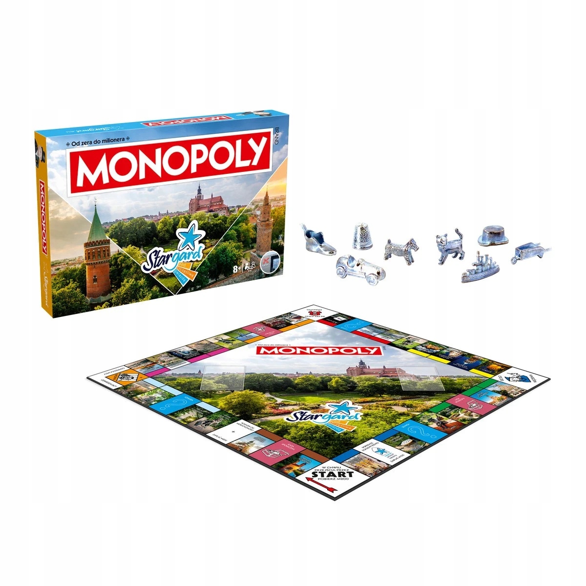 Zawartość pudełka MONOPOLY edycja Stargard