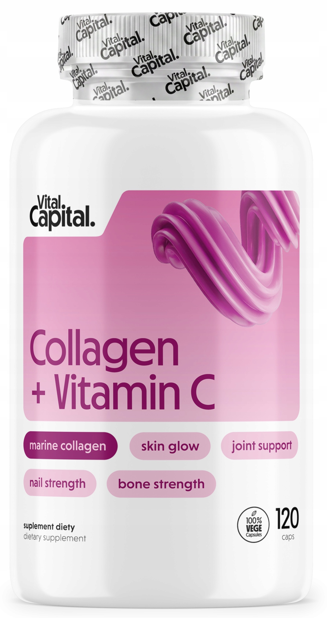 VITALCAPITAL Collagen + Vitamin C – Twoje wsparcie dla zdrowej skóry i stawów