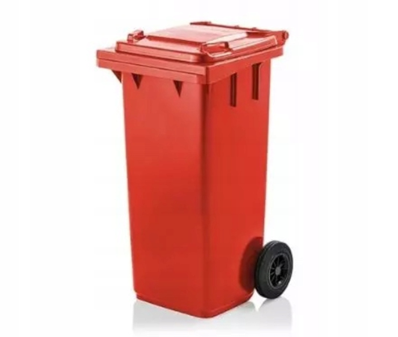 Pojemnik do segregacji odpadów na kółkach WEBER - pojemność 120 l (Kolor: czerwony)