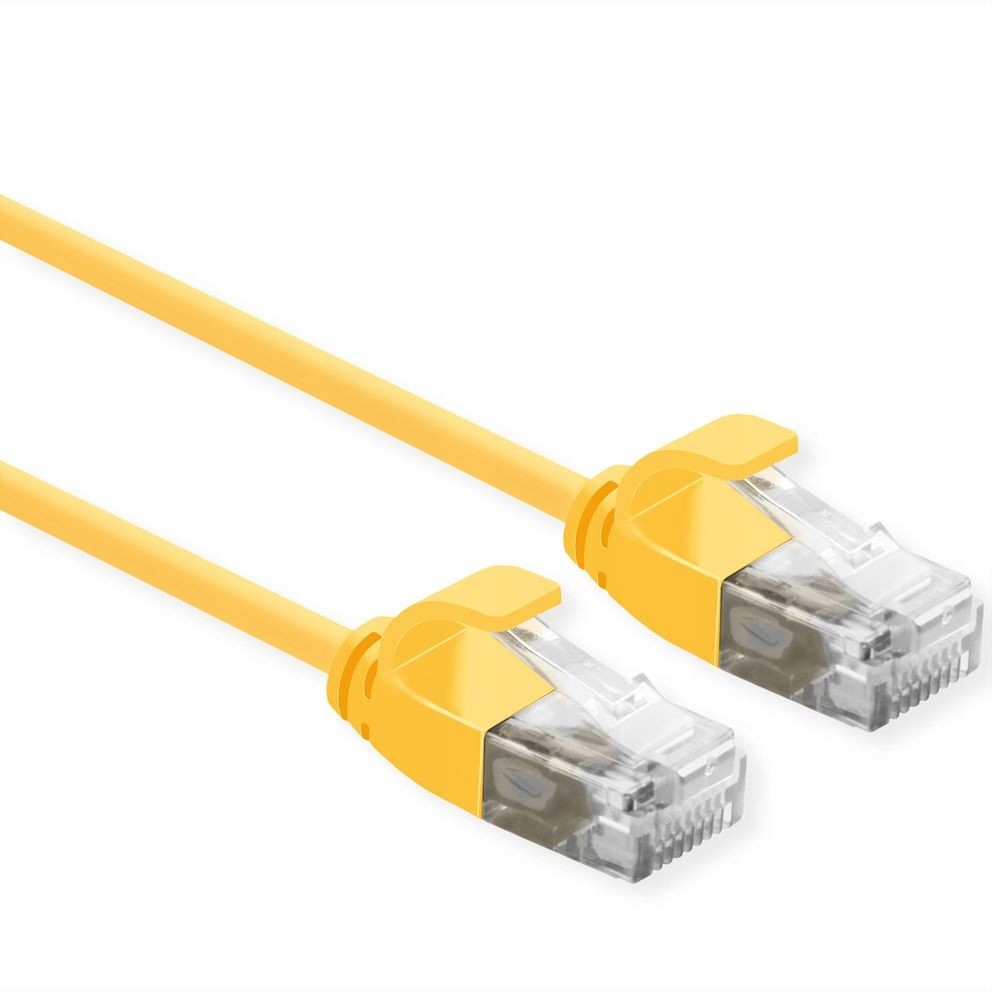 Patchcord ROLINE data center UTP kat. 6A (klasa EA), LSOH, Slim, żółty, 1 m – Idealne rozwiązanie do serwerowni