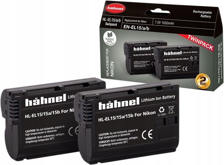 Akumulator Hahnel Hähnel Battery Nikon HL-EL15HP Twin Pack – Niezawodne zasilanie dla Twojej kamery