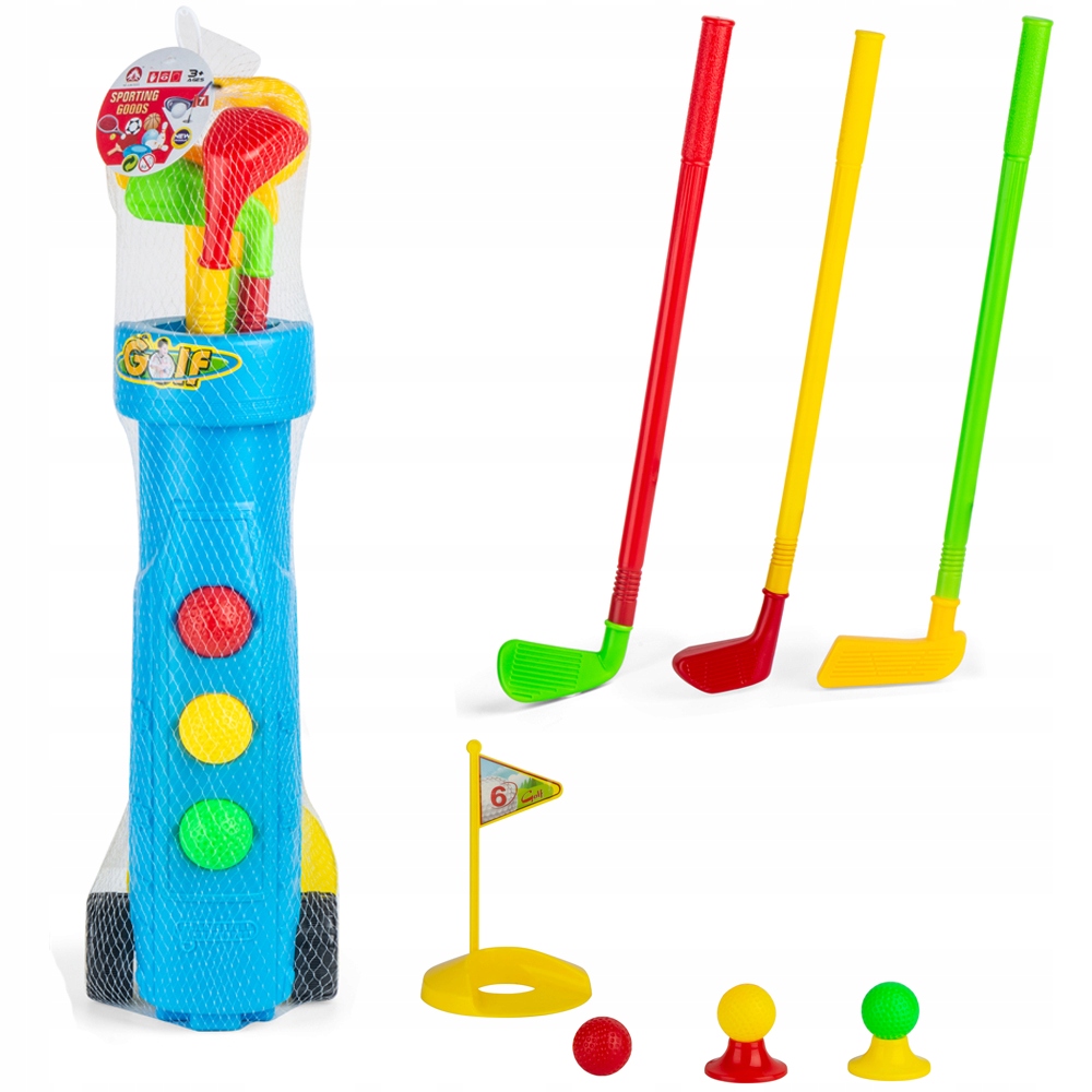 Elementy zestawu golfowego dla dzieci